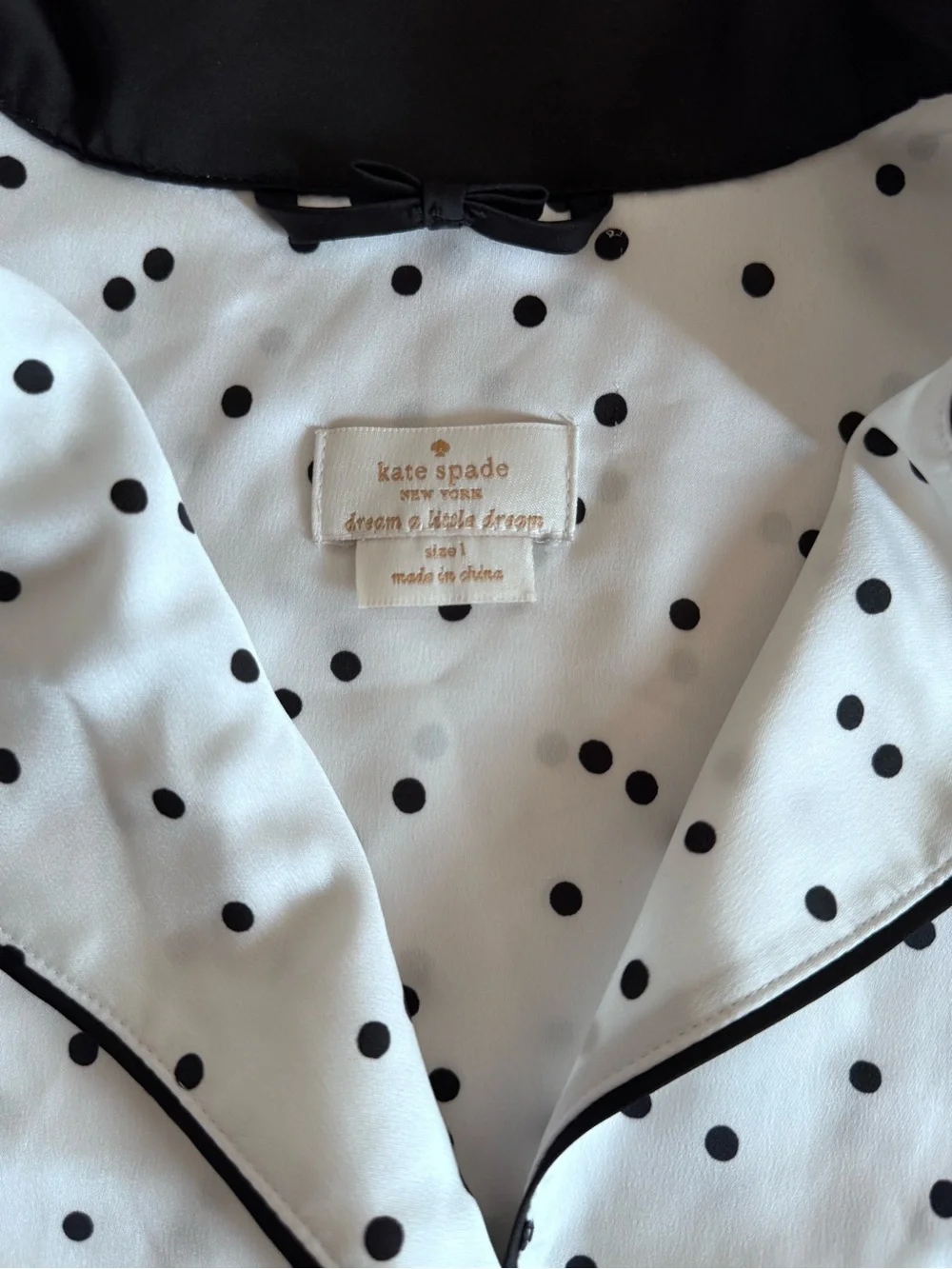 Kate Spade polka dots pajama set size Large
